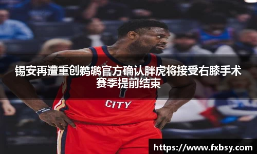 锡安再遭重创鹈鹕官方确认胖虎将接受右膝手术赛季提前结束